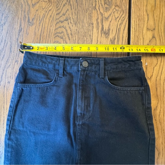 BDG Onna Denim Mini Skirt  Faded Black Medium Short Pencil Style - Picture 8 of 13
